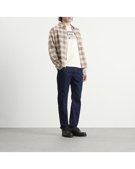 Dime Blue Straight Denim Pants for men