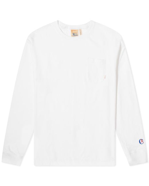 Champion White Long Sleeve Pocket T-Shirt for men