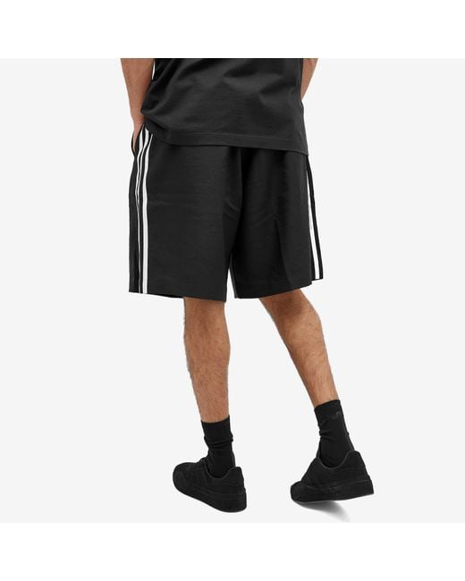 Y-3 Black X Real Madrid 3-Stripe Shorts for men