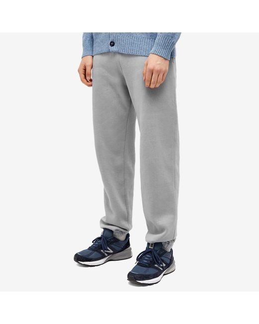 Auralee Gray Smooth Soft Sweat Pants for men