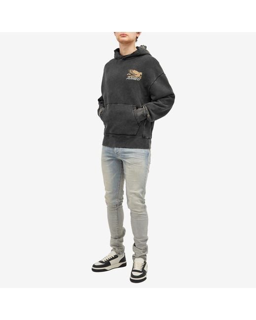 【送料関税込】AMIRI Vintage Pegasus Hoodie Amiri Vintage Wash Pegasus Hoodie in Black | FWRD