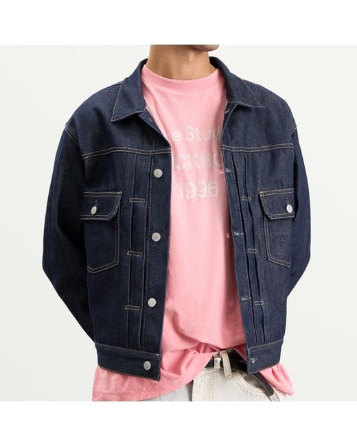 Acne Blue Ryker Raw Denim Jacket for men