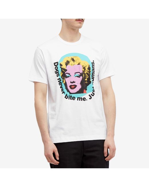 Comme des Garçons White X Andy Warhol Marilyn Monroe T-Shirt for men