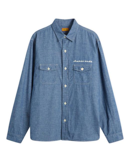 Human Made Chambray Shirt in Blue for Men | Lyst