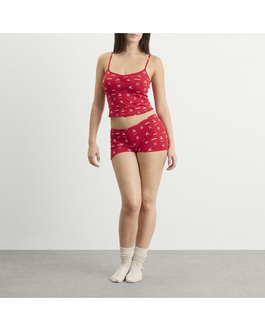 Skims Red Sleep Cami Set