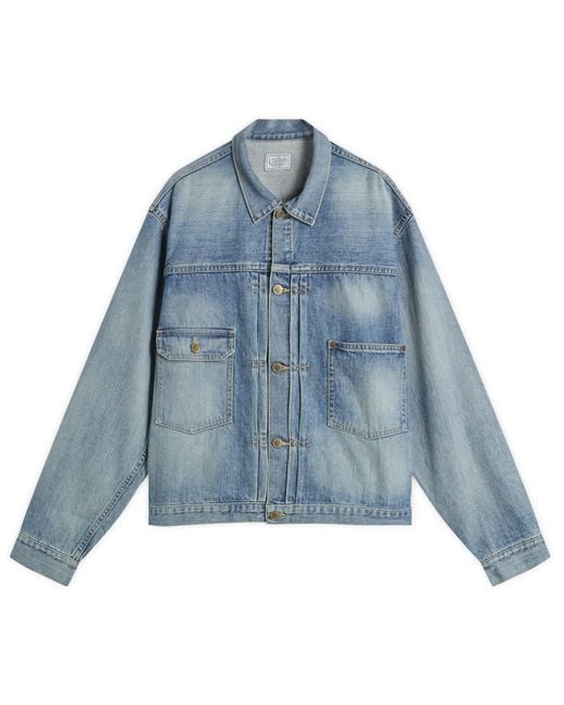 Unlikely Dry Goods Blue Time Travel Trucker Jacket for men