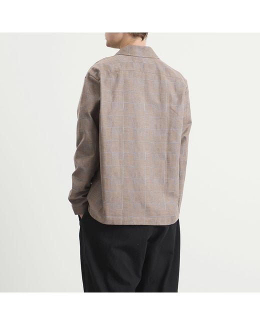 Palmes Brown Glen Overshirt for men