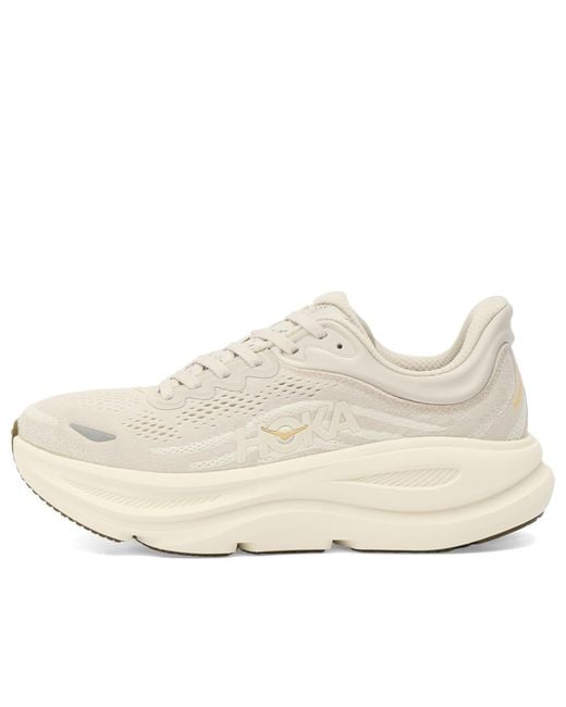 Hoka One One White Bondi 9 Sneaker