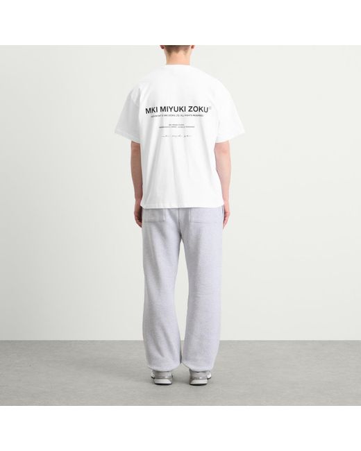MKI Miyuki-Zoku White Design Studio T-Shirt for men