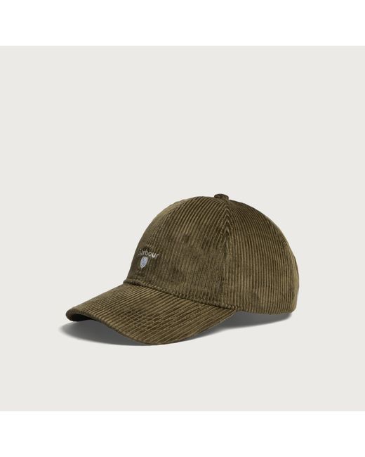Barbour Green Preston Cord Cap for men