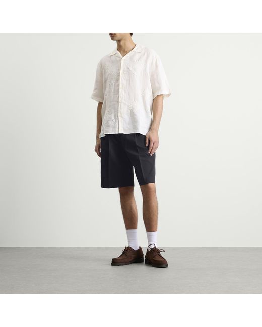 NN07 Blue Kay Pleated Shorts for men
