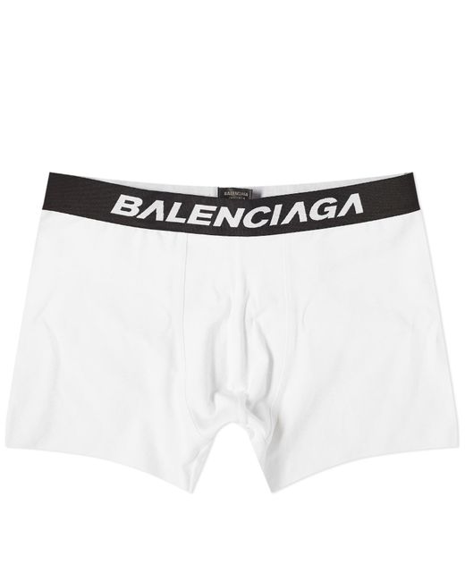 Balenciaga White Logo Boxer Briefs for men