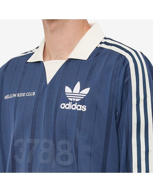 adidas Long Sleeve Mellow Ride Club T-shirt in Blue for Men adidas Long Sleeve Mellow Ride Club T-shirt in Blue for Men