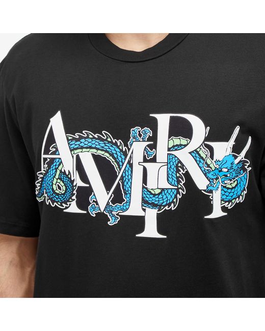 Amiri Black Cny Dragon T-Shirt for men