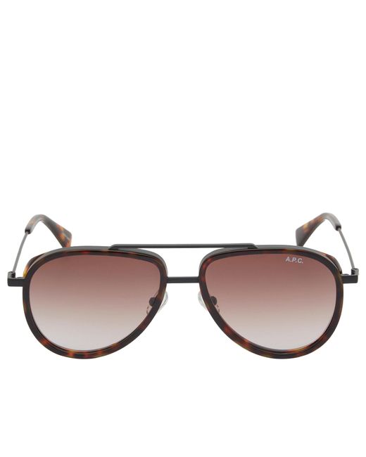 A.P.C. Brown Sterling Sunglasses for men