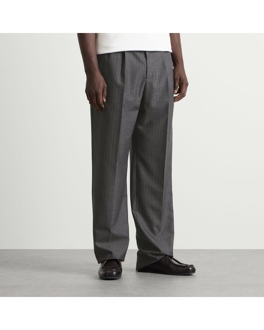 Jil Sander Gray Pinstripe Wool Trouser for men