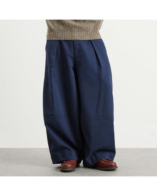 YMC Blue Deadbeat Trousers for men