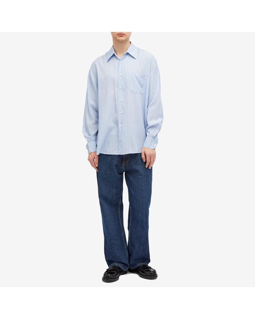 Our Legacy Blue Above Tencel Shirt for men