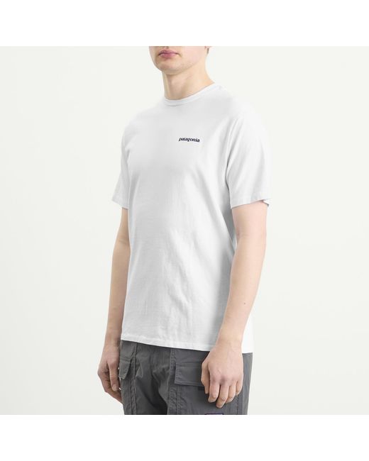 Patagonia White T-shirt P-6 Logo for men