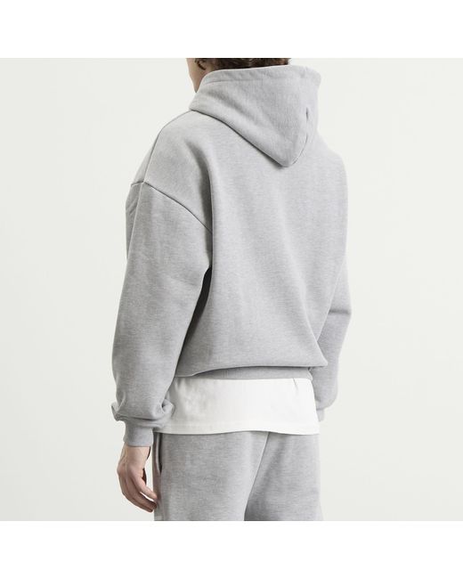 Annie Hood Gray Mini Logo Zip Hoodie for men