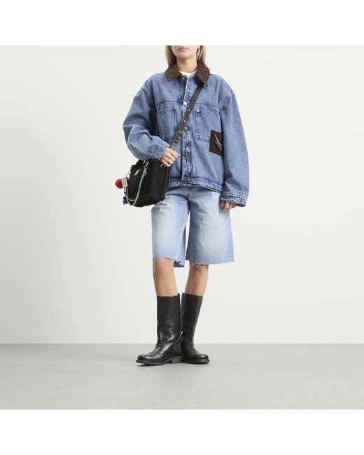 Charles Jeffrey Black Apple Charm Bucket Bag
