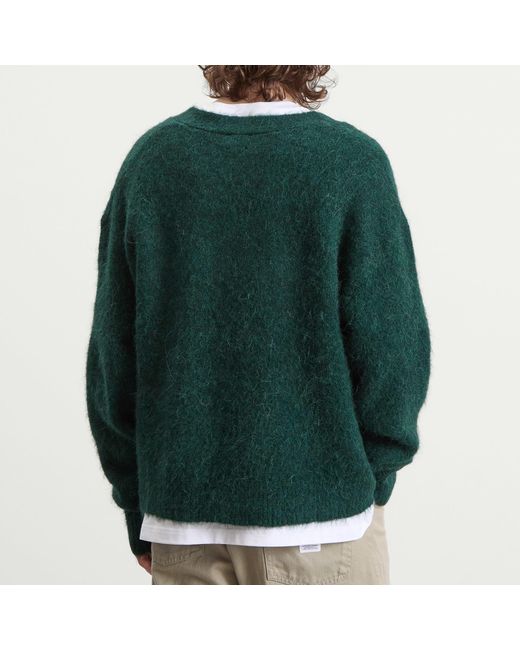 BOUND Green Parker Alpaca Cardigan for men