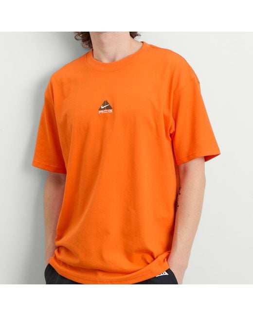 Nike Orange Acg Lungs T-Shirt for men