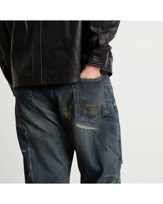Neighborhood Blue Straight Leg Savage Selvedge Denim Jeans for men