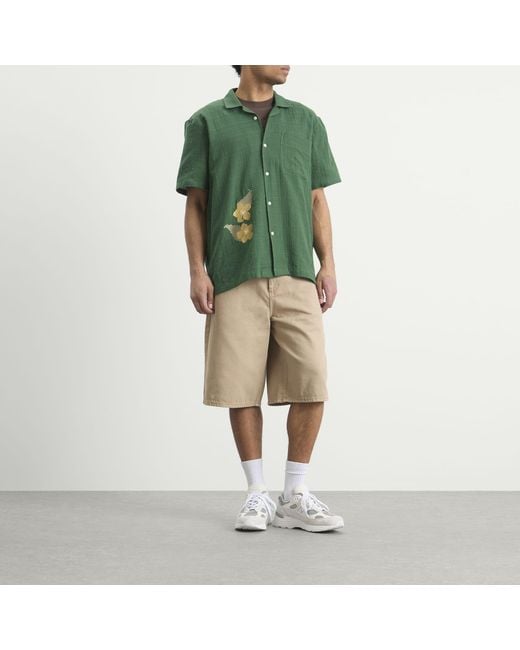 Palmes Green Ramus Camp-Collar Shirt for men