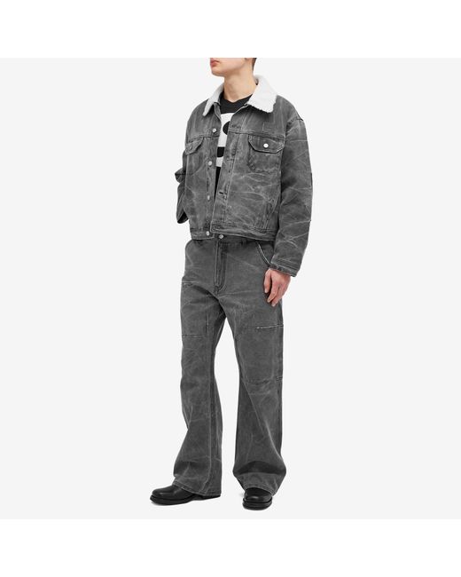 Acne Gray Orsan Patch Canvas Padded Jacket for men