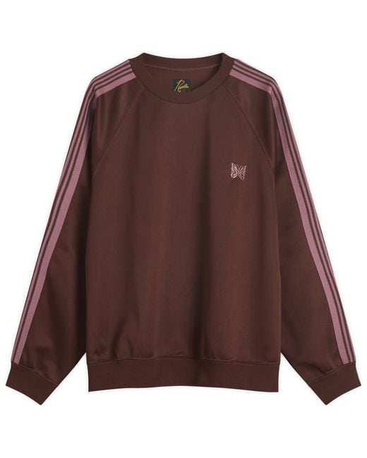 Needles Brown Poly Smooth Crew Neck Sweatshirt for men