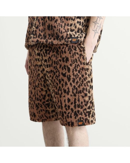 Neighborhood Brown X Hippopotamus Terry Cloth Shorts for men