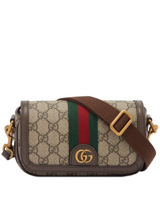 Gucci Brown Ophidia Gg Monogram Mini Bag for men