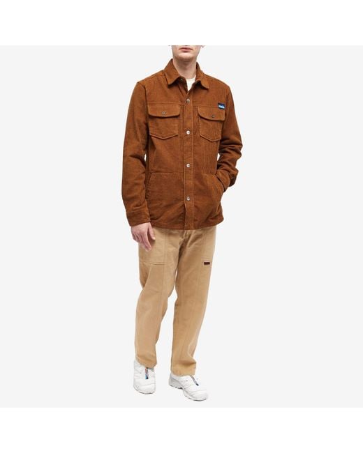 Kavu Brown Petos Corduroy Shirt Jacket for men