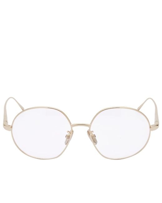 Loewe White Loewe Slim Round Metal Glasses