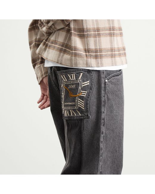 Dime Gray Baggy Denim Pants for men