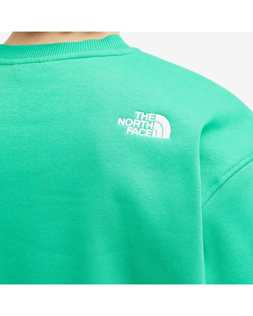 The North Face Green Essential Crew Sweatshirt for men