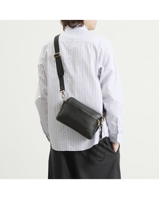 Master Piece Black Gloss Leather Shoulder Bag