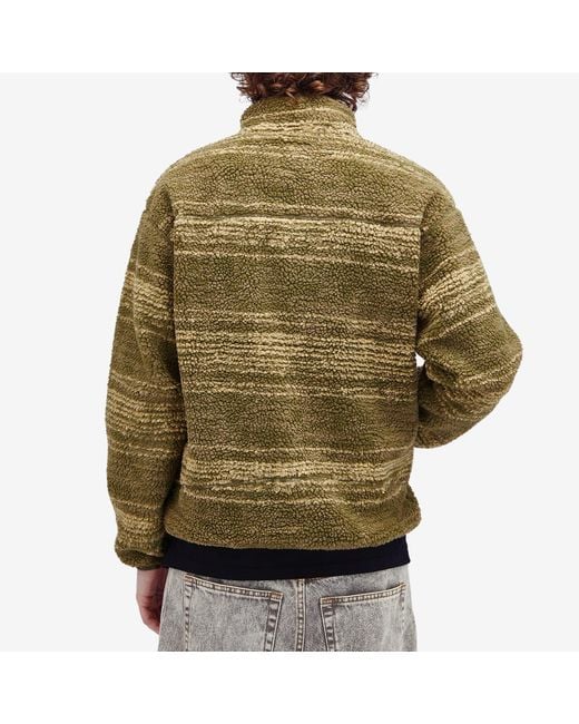 POLAR SKATE Green Kiko Fleece Jacket for men