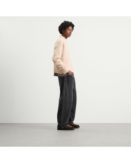 BOUND Natural Cropped Wool Jumper for men