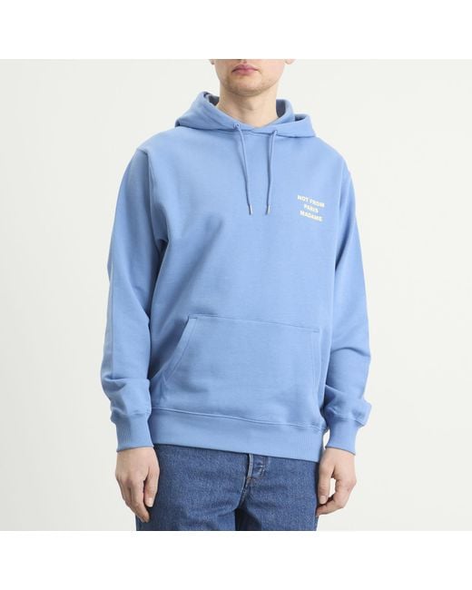 Drole de Monsieur Blue Slogan Hoodie for men