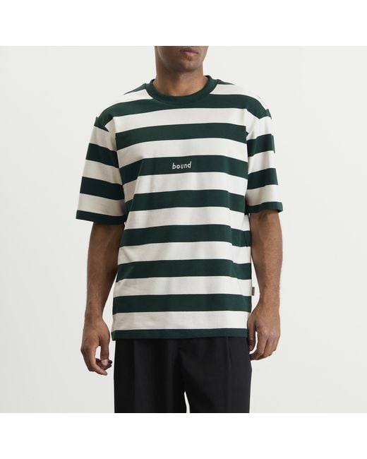 BOUND Green Stripe T-Shirt for men