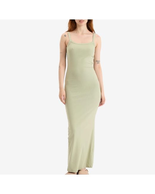 Represent Green Initial Baby Rib Maxi Dress