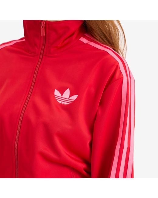 Adidas Red Adicolor Classics Firebird Track Top