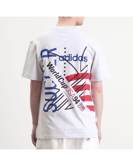 Adidas White Graphic T-Shirt for men