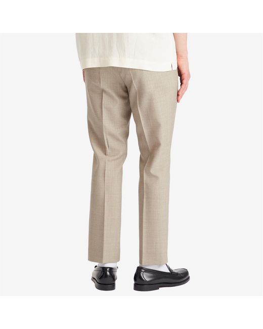 AMI Natural Elasticated Waist Wool Trousers for men