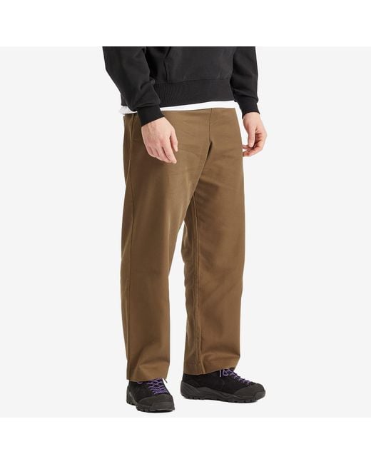 New Amsterdam Surf Association Brown Twill Work Trousers for men