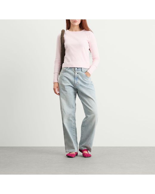 Fruity Booty Pink Round Neck Long Sleeve Top