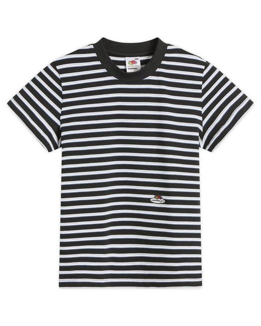 HOMMEGIRLS Black X Fruit Of The Loom Striped Baby T-Shirt