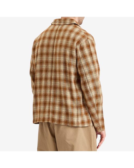 Cafe Mountain Brown Easy Check Jacket for men
